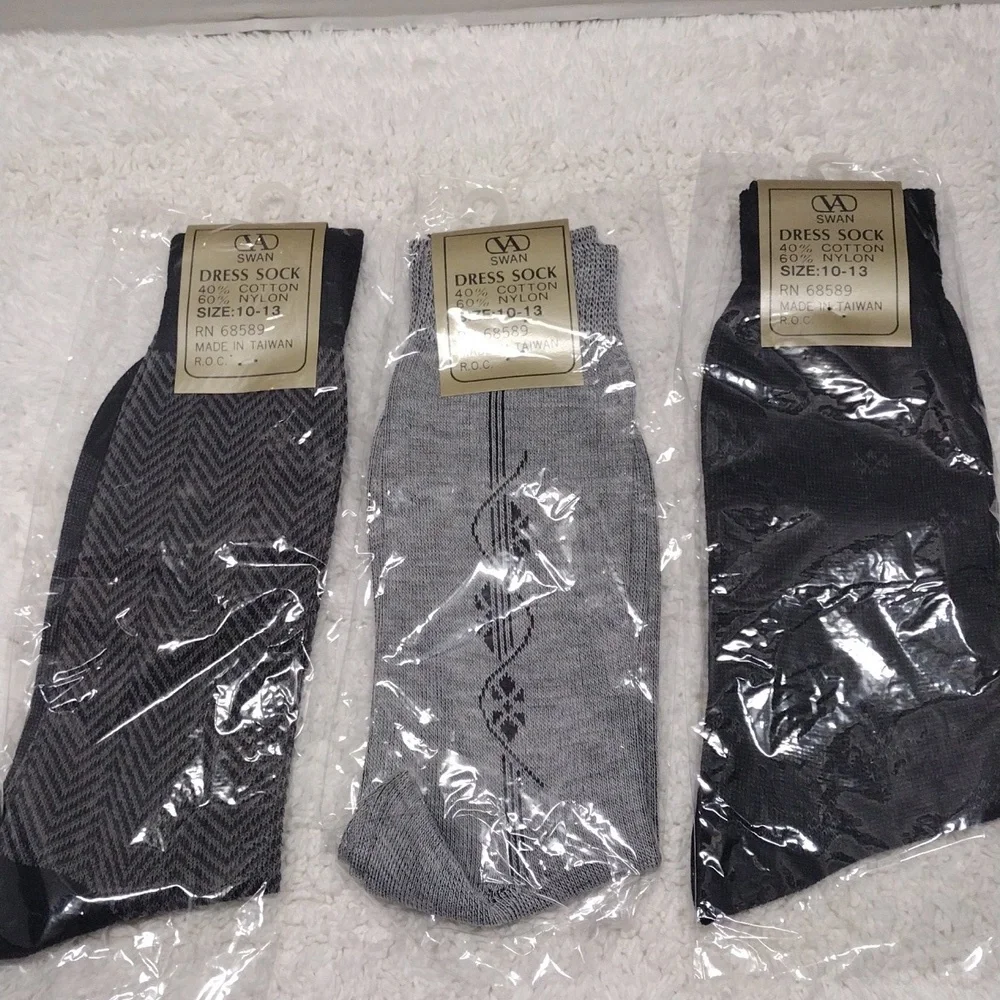 VA Swan Dress Socks Multiple Colors and Patterns 6 Pairs SD#6-6 - Picture 6 of 9
